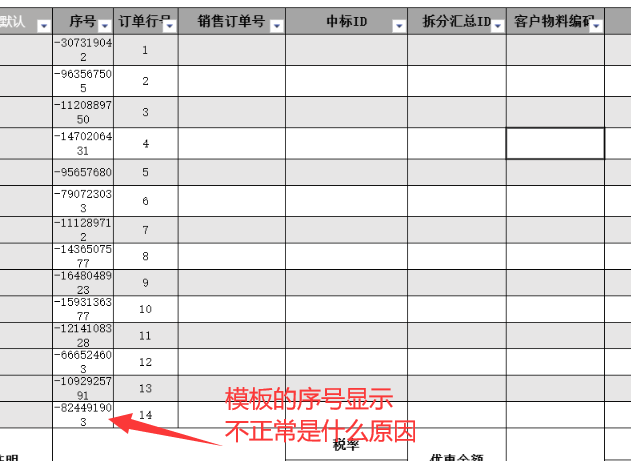 序号显示异常